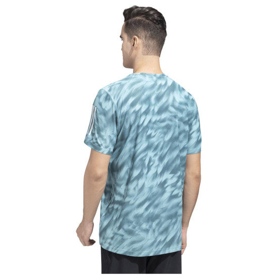 Adidas Ανδρική κοντομάνικη μπλούζα Own the Run Allover Print Tee